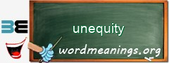 WordMeaning blackboard for unequity